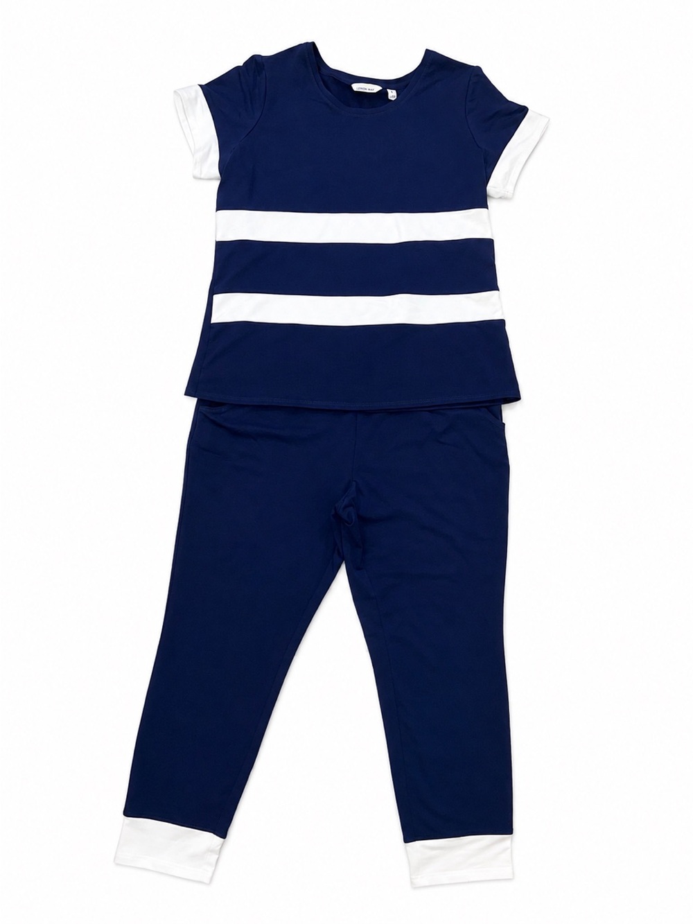 Lemon Way Two Piece Stretch Tee / Pants Outfit Set XL